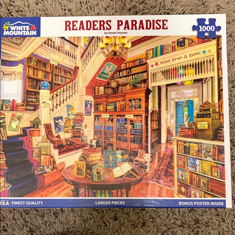 White Mountain Readers Paradise Puzzle with Vibrant Colors